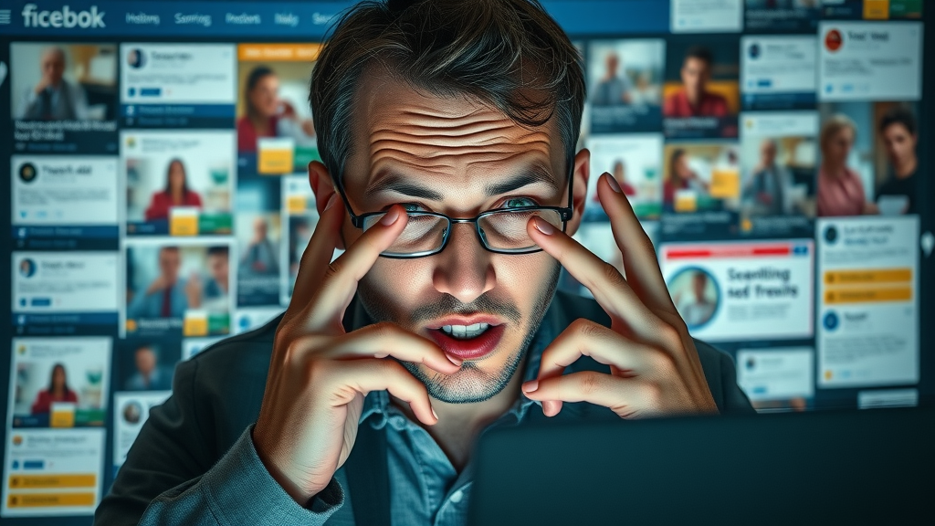 Challenging online ad environment with overwhelmed marketer and ad fatigue showing digital ads