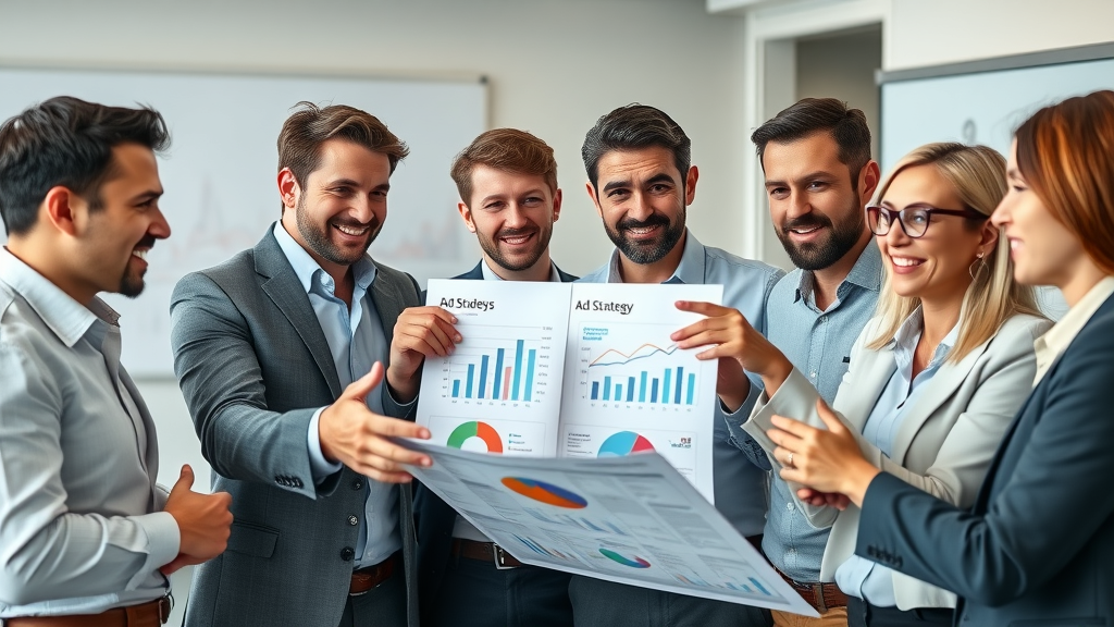 Scaling paid ads strategy in a modern marketing office