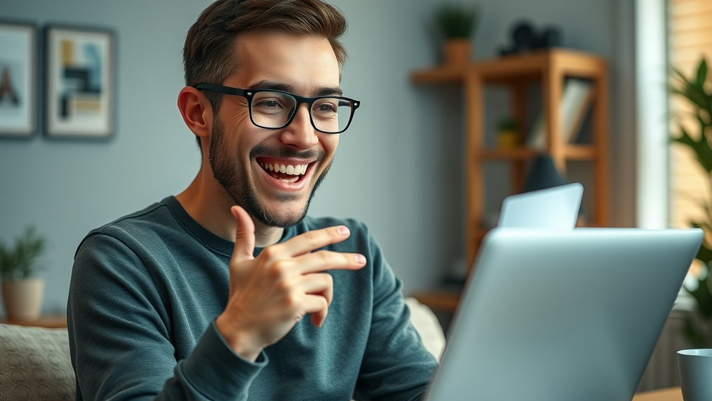 Social commerce trends happy shopper using one-click purchase on social network