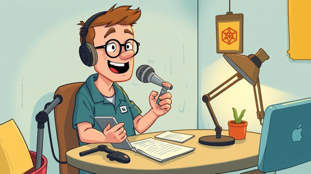 Futuristic podcast interface showing AI algorithm and integrated storefront, a glimpse into podcasting traffic channel