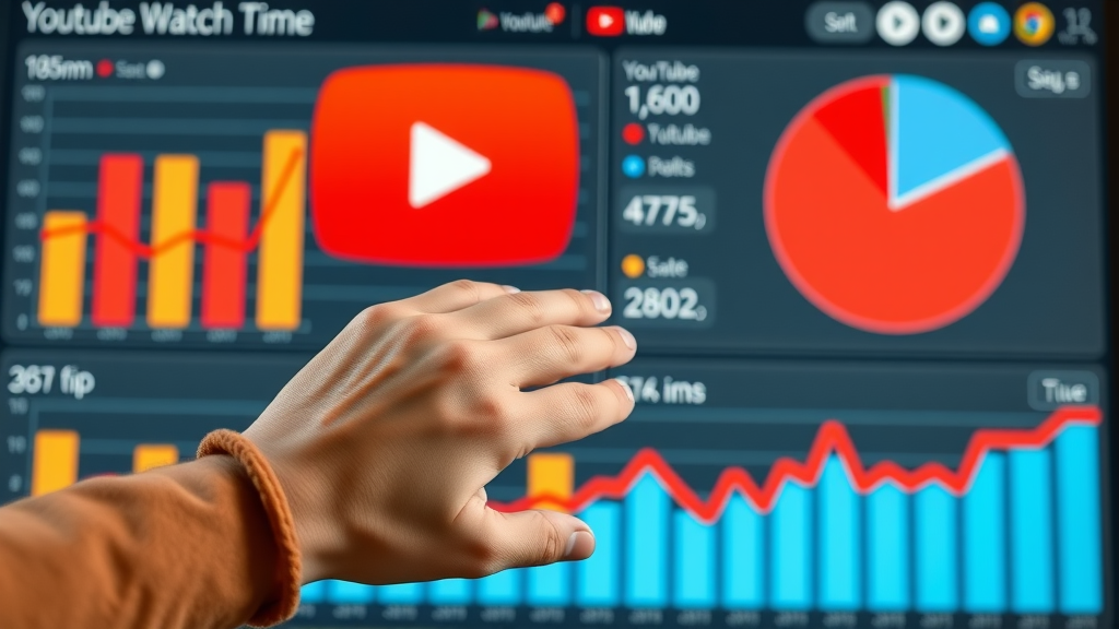 graphical visualization of YouTube watch time statistics and patterns