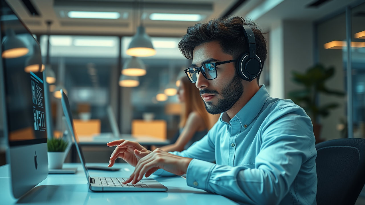Marketer querying AI content recommendations through advanced chatbot interface