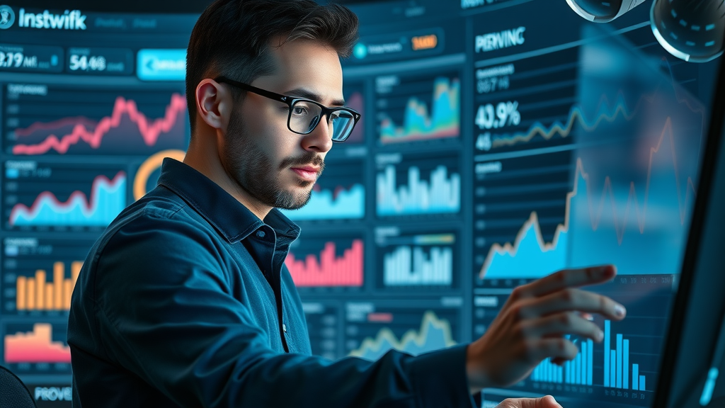 ai ad digital dashboard performance graphs ai advertising