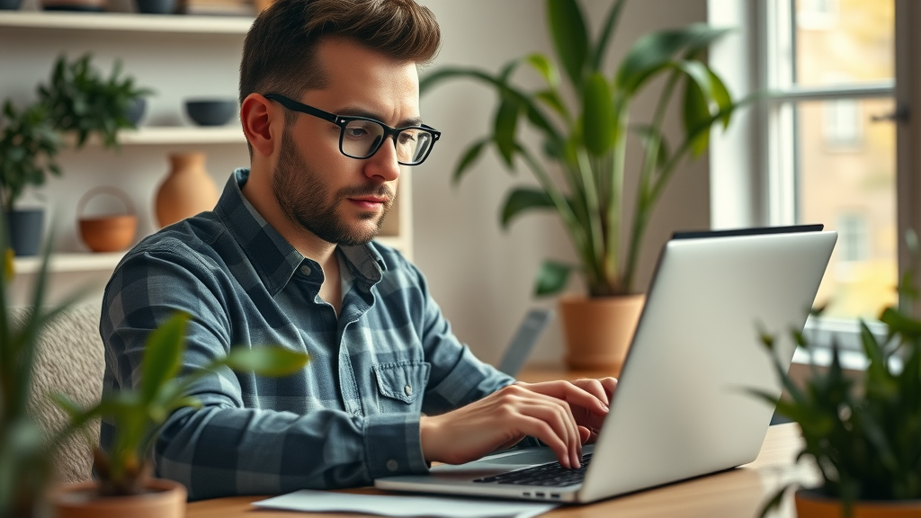 Marketer adjusting Facebook ad settings on laptop to enable social proof Meta ads feature