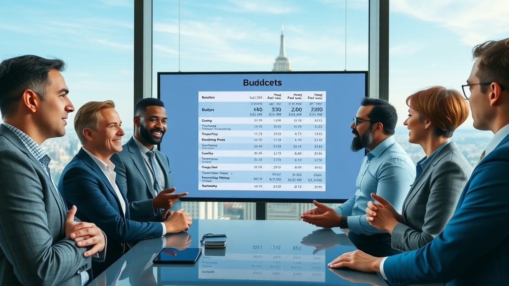 Leadership team reviewing budget allocation for scaling paid ads