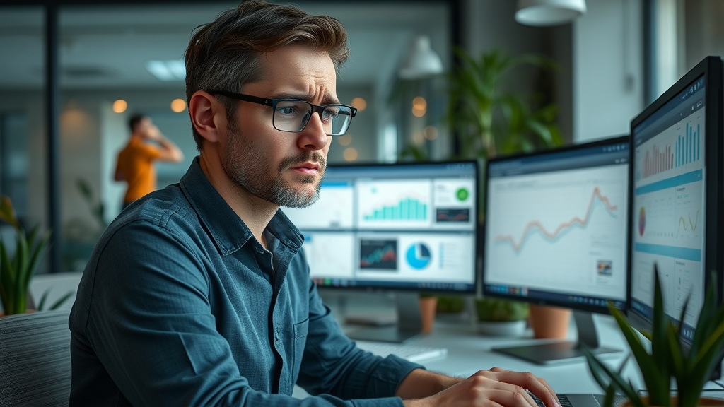 Digital marketing professional strategizing to overcome ad fatigue during scaling paid ads