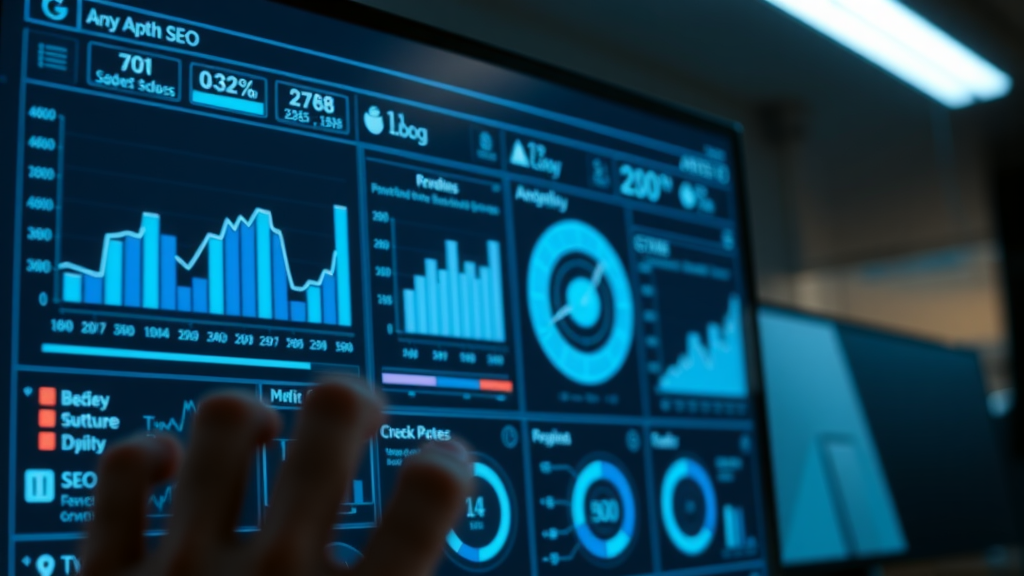Digital dashboard comparing traditional and AI mode SEO metrics