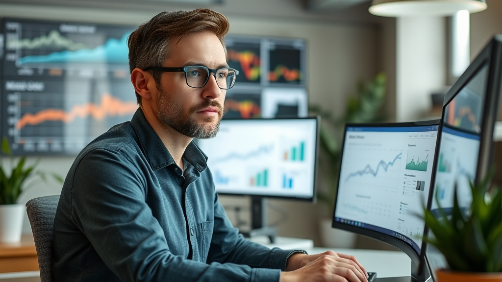 Marketing manager analyzing retargeting campaign results for scaling paid ads