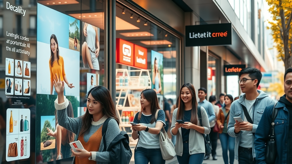 retail ai generated product campaign digital displays shoppers