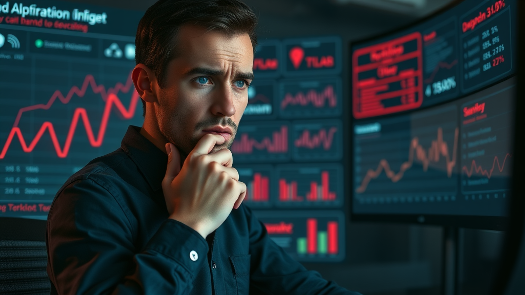 Digital marketer analyzing algorithms illustrating challenges to brand recognition online