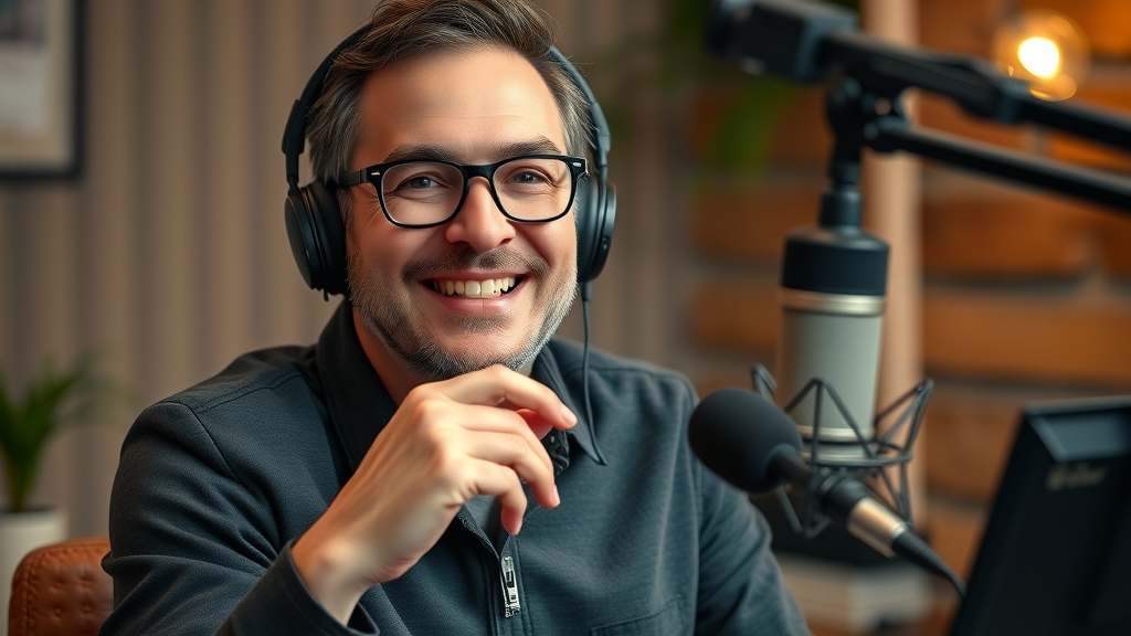 Neil Patel confidently sharing expert insights in a podcast studio on going viral without followers