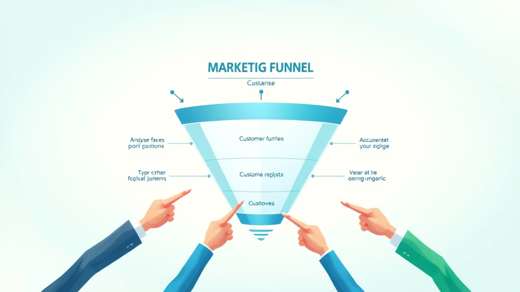 lead generation workflow diagram including marketing funnel and audience segmentation for customer journey illustration