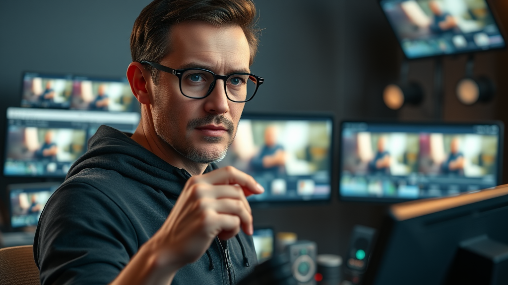 Video editor crafting sub-hooks to improve retention for content creation 2025
