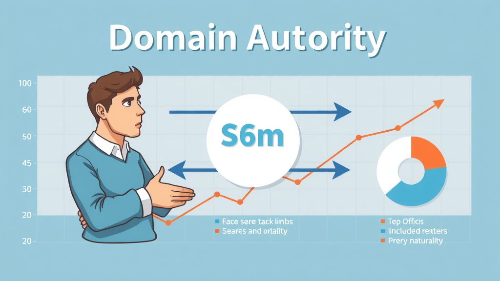domain authority infographic showing authority metrics and relationships in clean chart