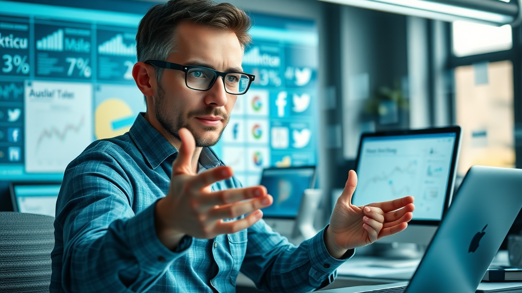 Marketing specialist mapping audience segments for paid advertising trends across multiple platforms