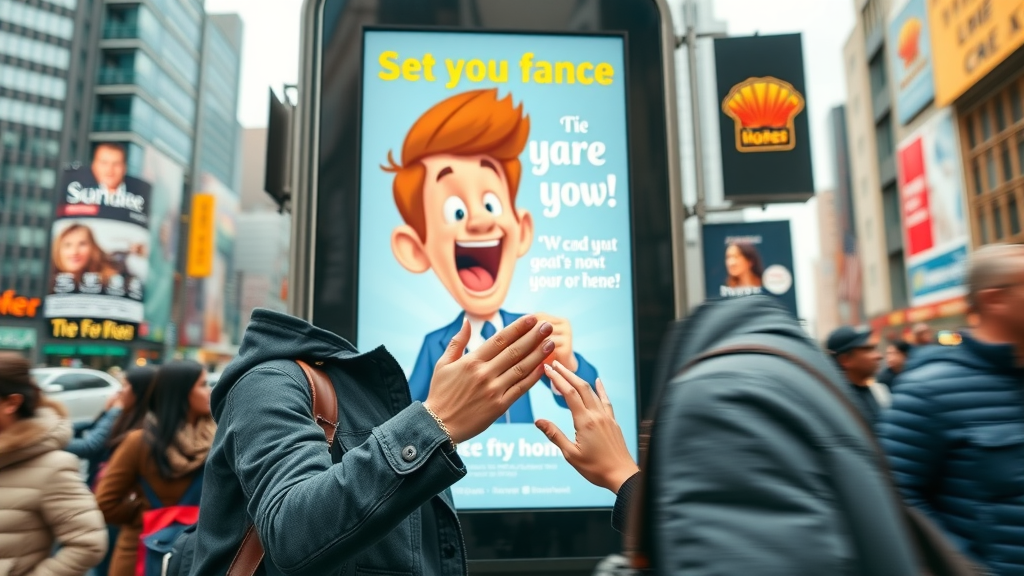 Engaging digital billboard advertisement using proof in advertising to captivate audience