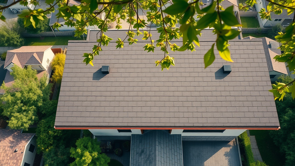 Modern durable roof in a serene suburban setting