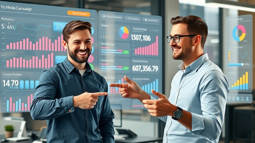 Paid ad creative strategy social media advertising dashboard showing campaign growth statistics