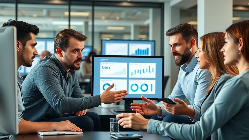 Dynamic marketing team focused on creative repurposing for paid advertising trends