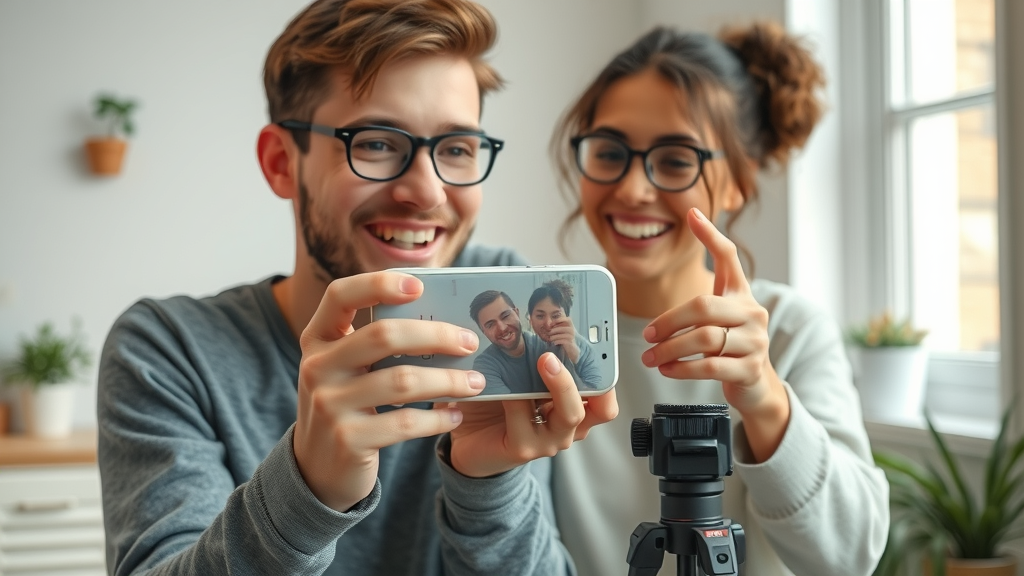 Busy digital creator starting viral content strategy