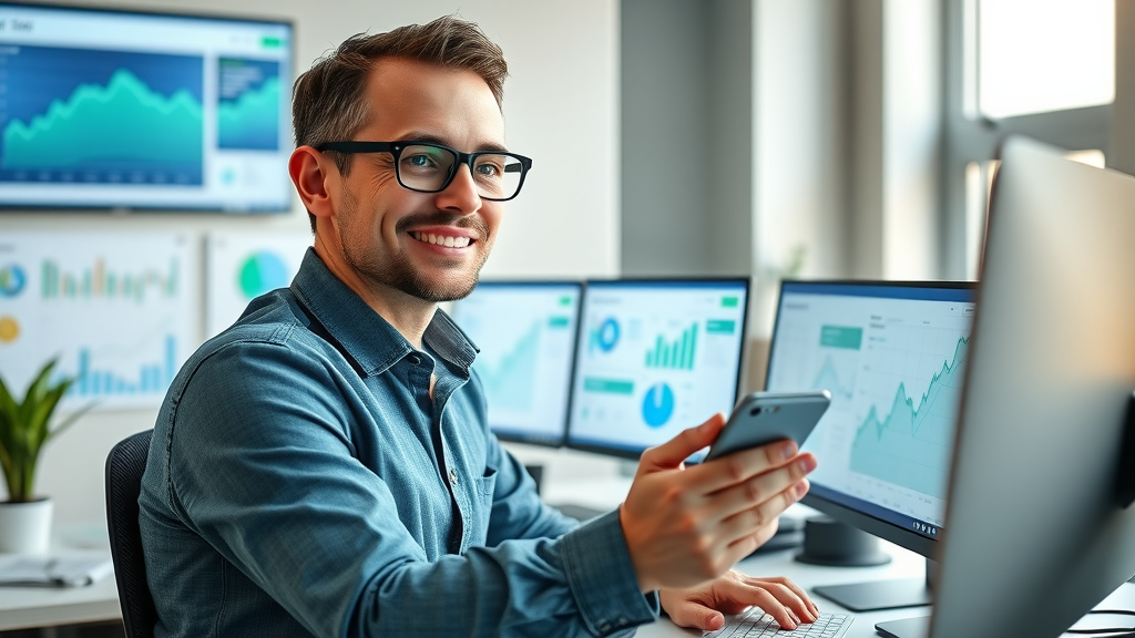 marketer tracking viral content analytics and KPIs using digital tools