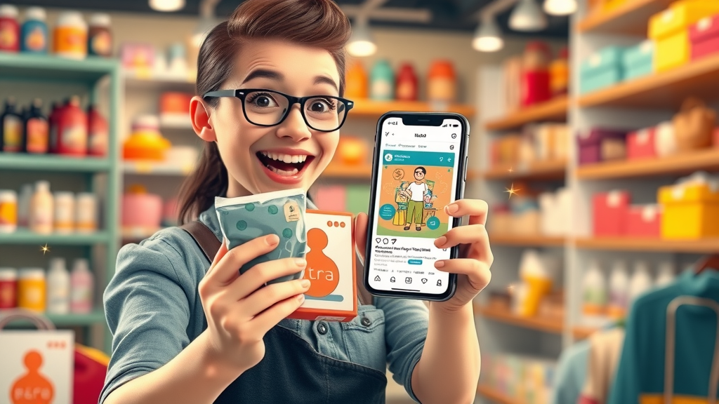 Shop owner using product sticker in instagram story to drive direct sales, emphasizing urgency and interactive sales funnel.