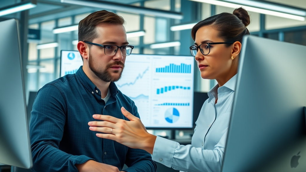impactful business owners analyzing Facebook analytics dashboard for grow facebook page strategies