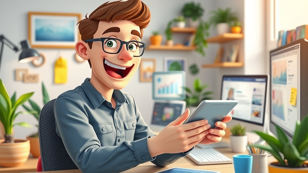 creative marketer preparing engaging Facebook post content