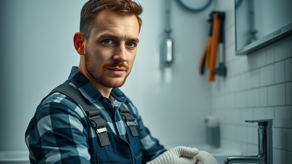 plumber creating how-to video, content marketing for small businesses