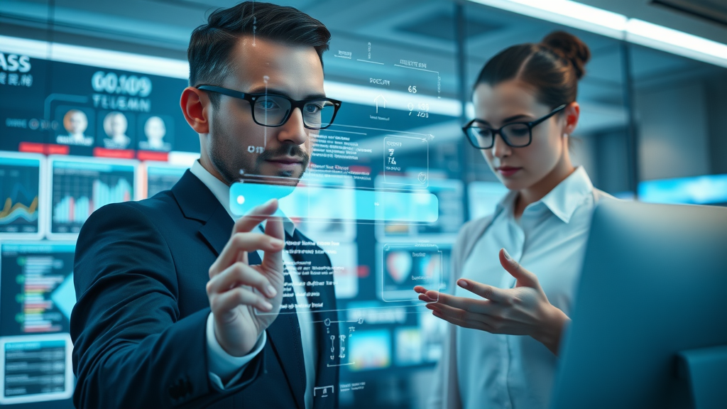 AI search engine interface, business professionals analyzing digital search results, How to Get Found in AI Search