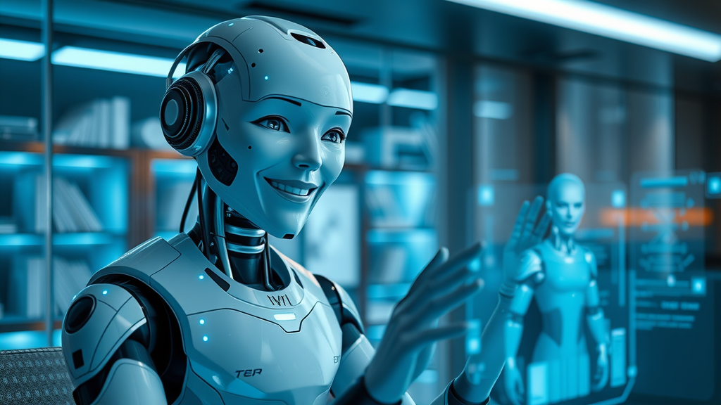 Corporate professionals leveraging data analytics with large language models for innovation in a modern office