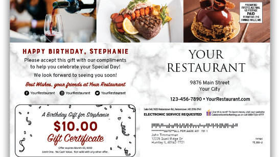 Happy Birthday Postcard with offer